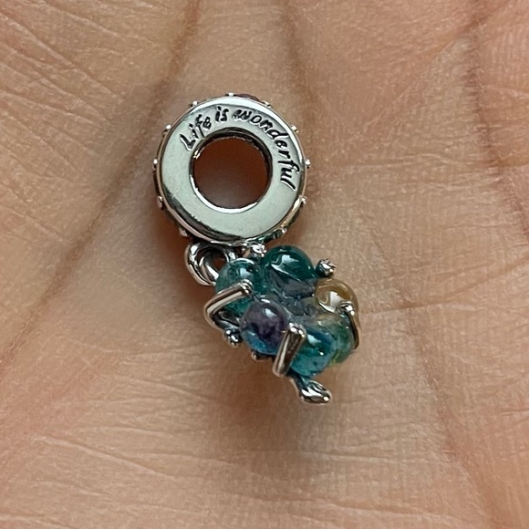 NWOT Togetherness Tree Murano Glass Dangle Charm Jewelry Silver 925 - Picture 6 of 8